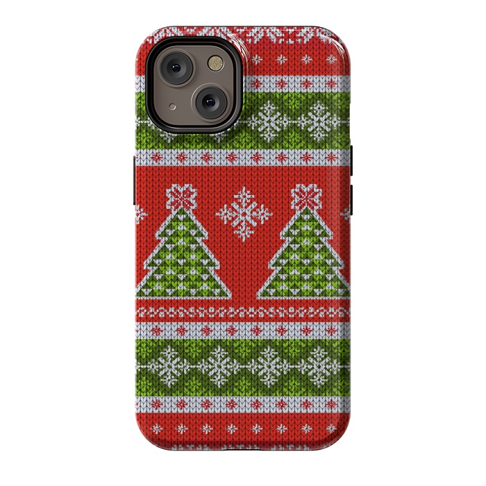 iPhone 14 StrongFit Ugly christmas sweater pattern  by Winston