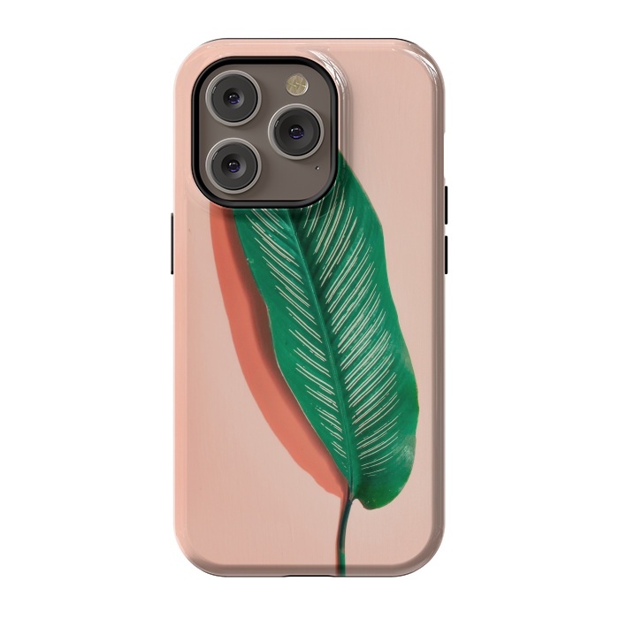 iPhone 14 Pro StrongFit Green leaf  by Winston