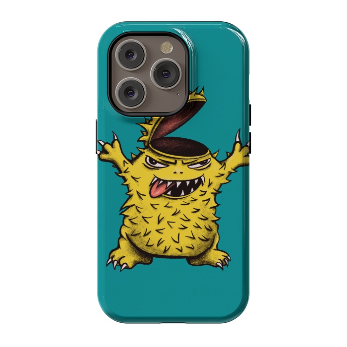 iPhone 14 Pro StrongFit Crazy Brainless Chicken Monster Character by Boriana Giormova