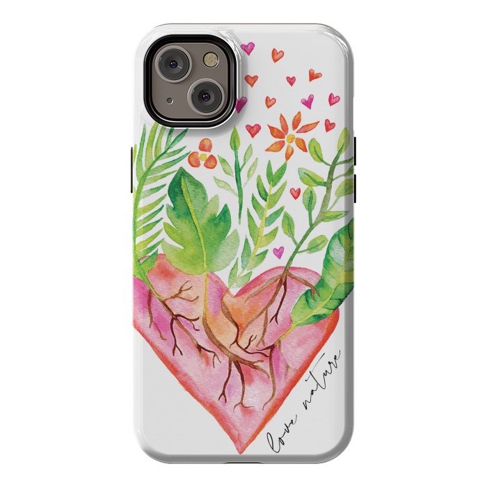 iPhone 14 Plus StrongFit Love Nature by Pom Graphic Design