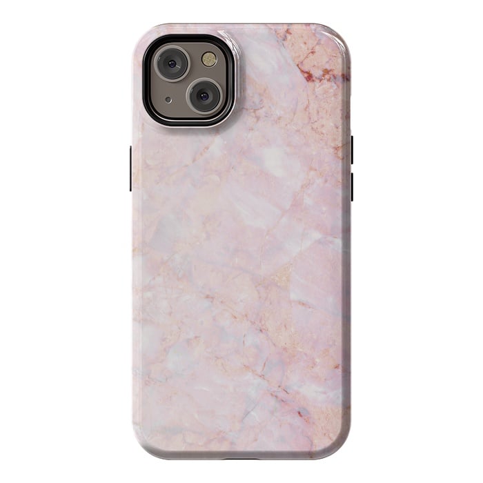iPhone 14 Plus StrongFit Pastel pink elegant marble by Oana 