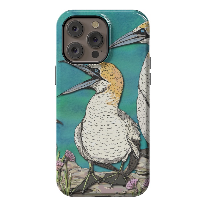 iPhone 14 Pro max StrongFit Gannet Chat by Lotti Brown