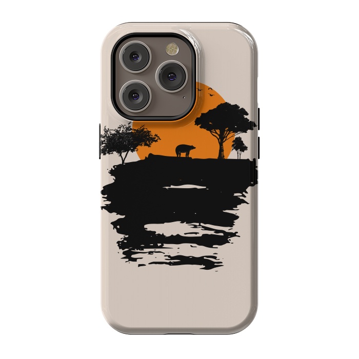iPhone 14 Pro StrongFit Bear Travel on Mountain by Creativeaxle