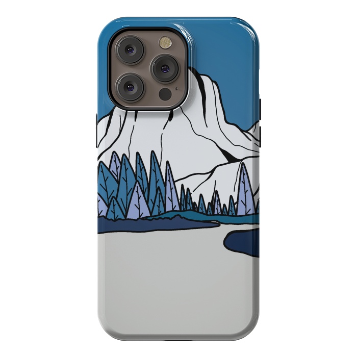 iPhone 14 Pro max StrongFit Blue peak hill by Steve Wade (Swade)