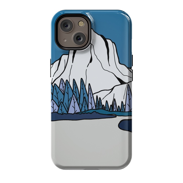iPhone 14 StrongFit Blue peak hill by Steve Wade (Swade)