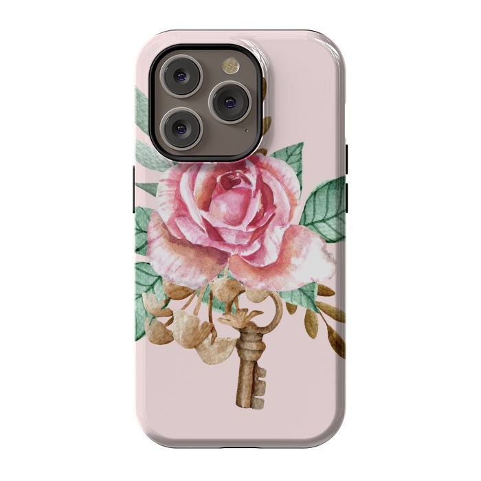 iPhone 14 Pro StrongFit Vintage rose by Julia Badeeva