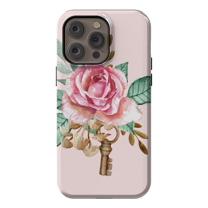 iPhone 14 Pro max StrongFit Vintage rose by Julia Badeeva