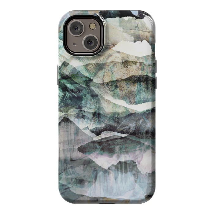 iPhone 14 Plus StrongFit Faded stylised mountain landscape by Oana 
