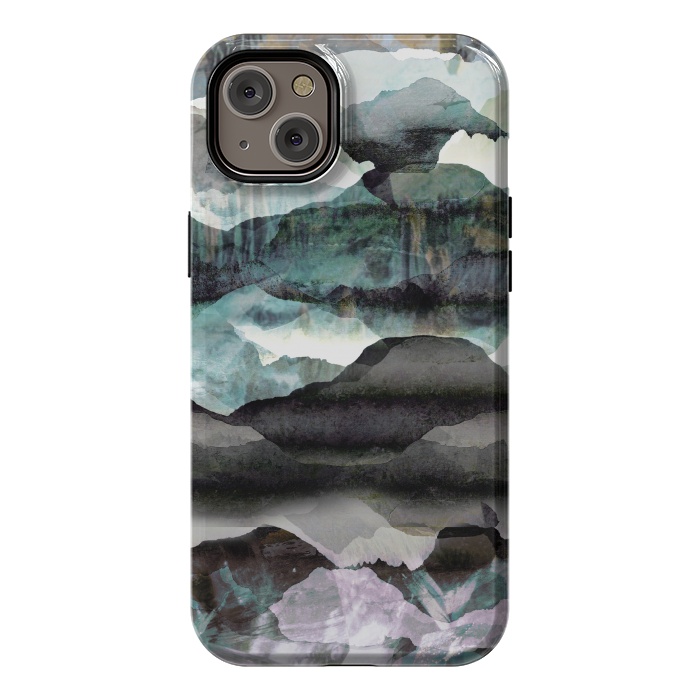 iPhone 14 Plus StrongFit stylised mountain landscape art by Oana 