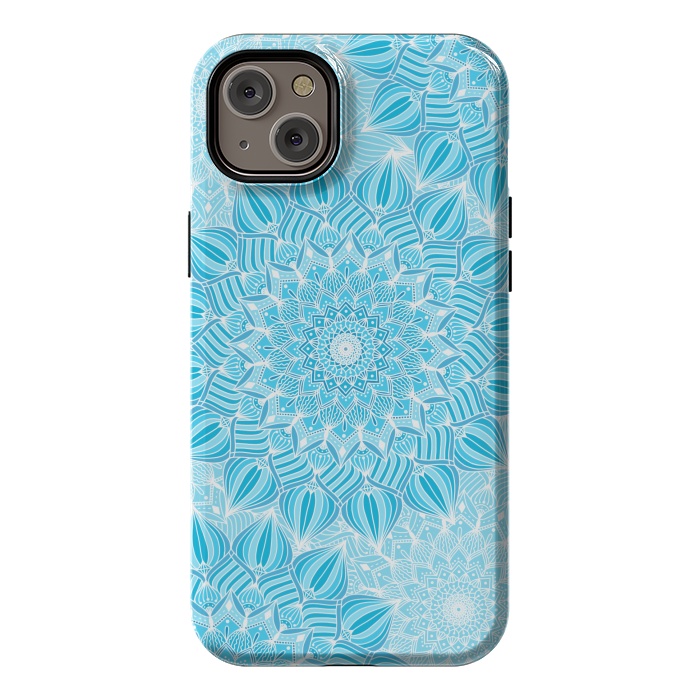 iPhone 14 Plus StrongFit Skyblue mandalas by Jms