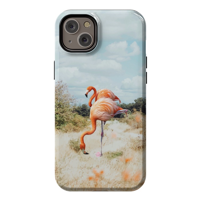 iPhone 14 Plus StrongFit Flamingo Couple by Uma Prabhakar Gokhale