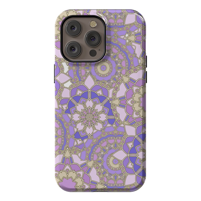 iPhone 14 Pro max StrongFit Purple mosaic by Julia Badeeva