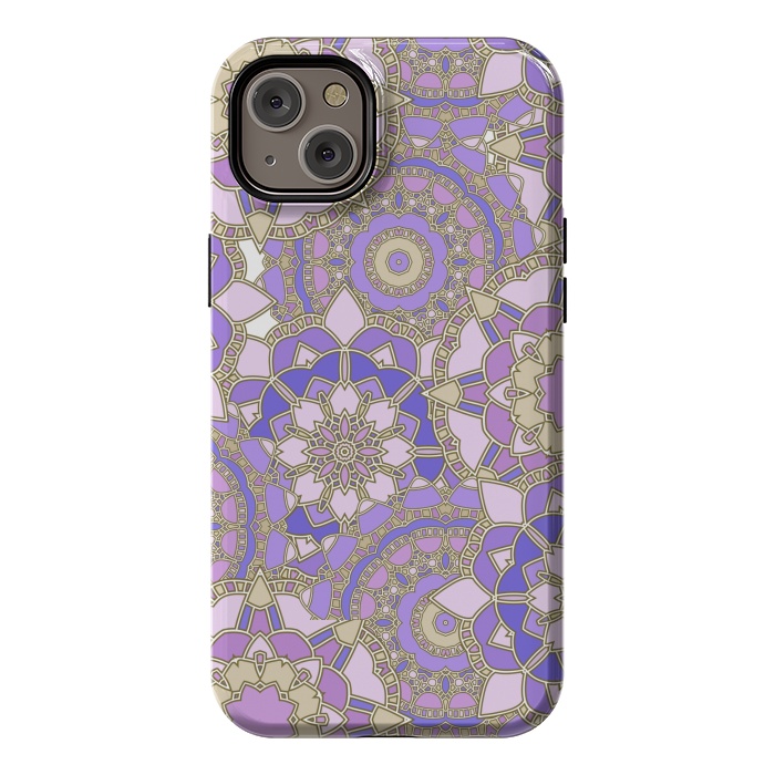 iPhone 14 Plus StrongFit Purple mosaic by Julia Badeeva