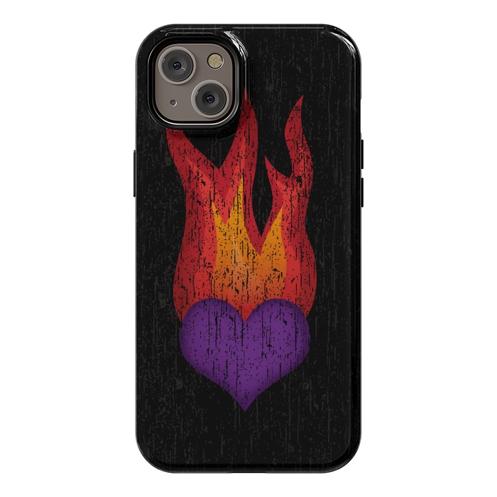 iPhone 14 Plus StrongFit Heart on Fire by Majoih
