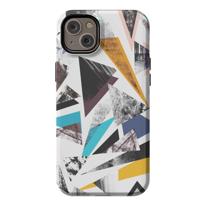 iPhone 14 Plus StrongFit Colorful textured triangles by Oana 