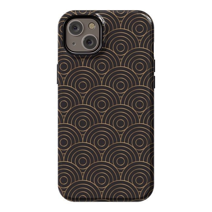 iPhone 14 Plus StrongFit golden copper circle pattern by MALLIKA