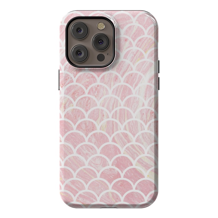 iPhone 14 Pro max StrongFit Pink marble by Julia Badeeva
