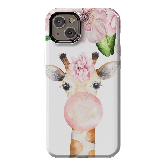 iPhone 14 Plus StrongFit Flower Giraffe With Chewing gum by  Utart