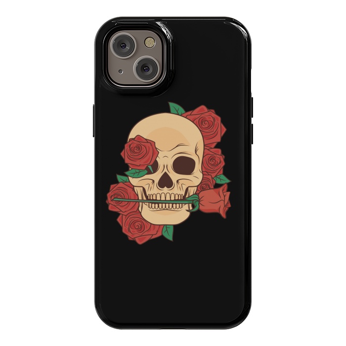 iPhone 14 Plus StrongFit RED ROSE SKULL BABY by MALLIKA