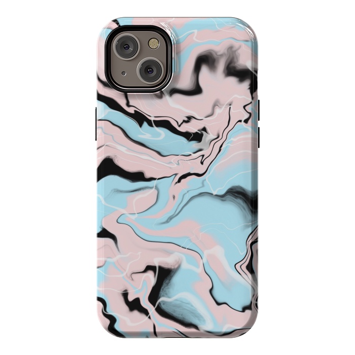 iPhone 14 Plus StrongFit Marble blue peach by Jms