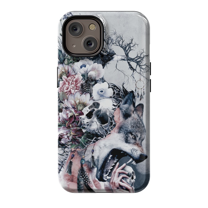 iPhone 14 StrongFit Wolf and Skulls by Riza Peker