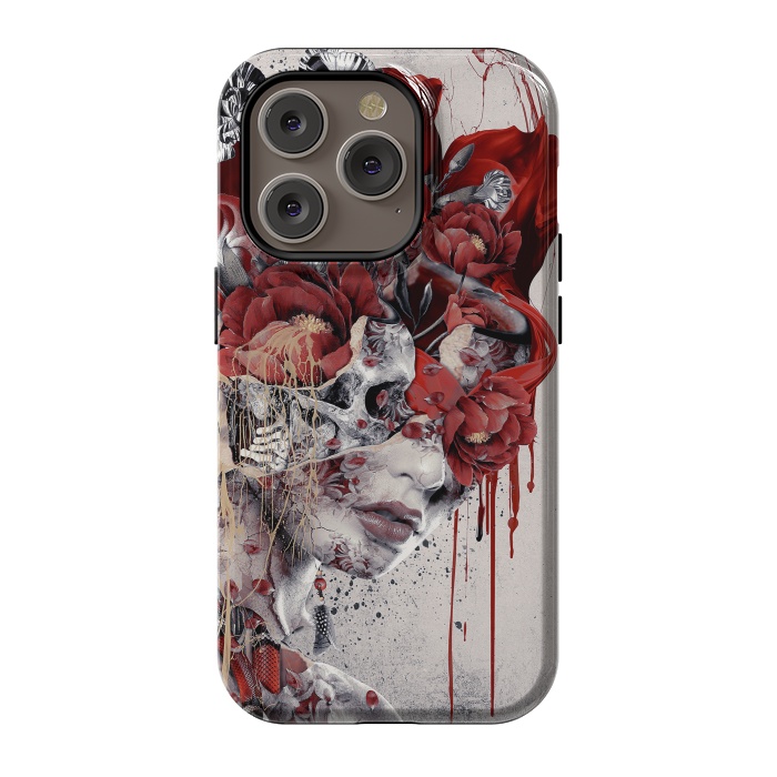 iPhone 14 Pro StrongFit Queen of Skulls by Riza Peker