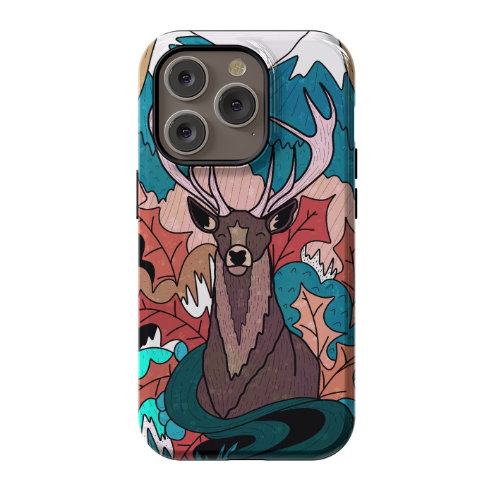 iPhone 14 Pro StrongFit Winter deer forest by Steve Wade (Swade)
