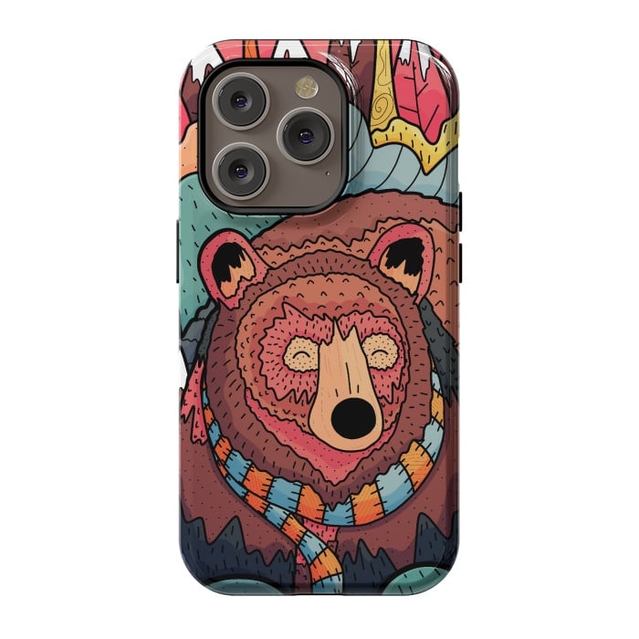 iPhone 14 Pro StrongFit Winter bear forest by Steve Wade (Swade)