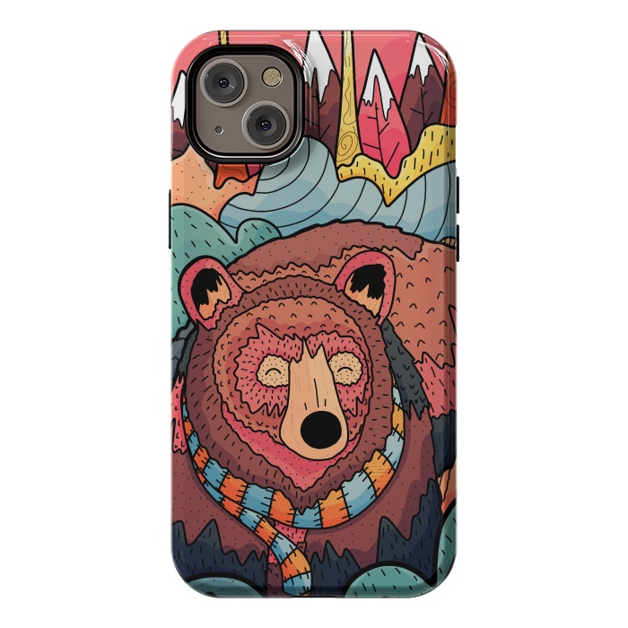 iPhone 14 Plus StrongFit Winter bear forest by Steve Wade (Swade)
