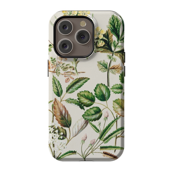 iPhone 14 Pro StrongFit Botanic Collage by Zala Farah