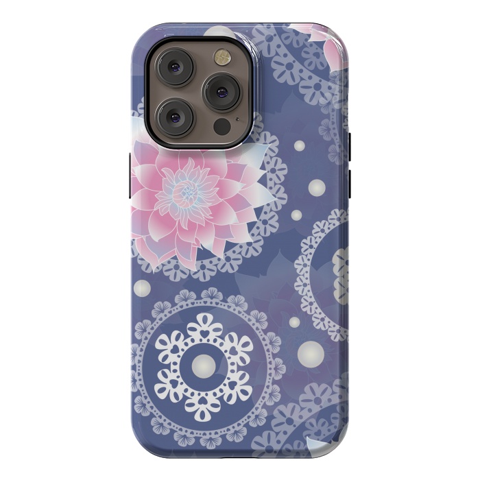 iPhone 14 Pro max StrongFit lotus floral pattern by MALLIKA
