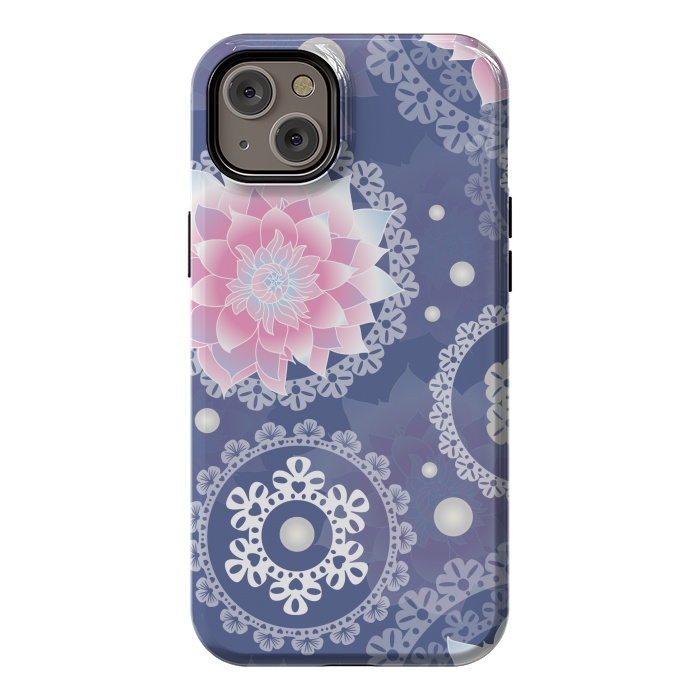 iPhone 14 Plus StrongFit lotus floral pattern by MALLIKA