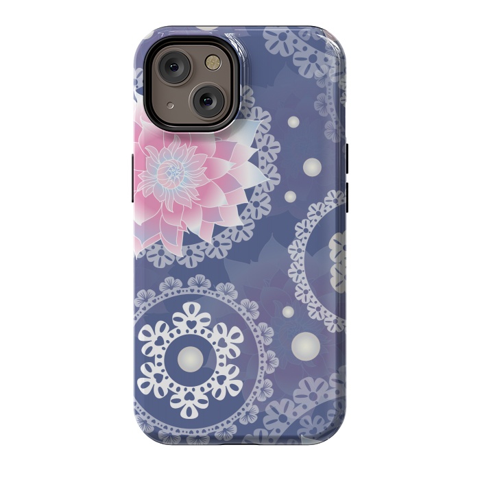iPhone 14 StrongFit lotus floral pattern by MALLIKA