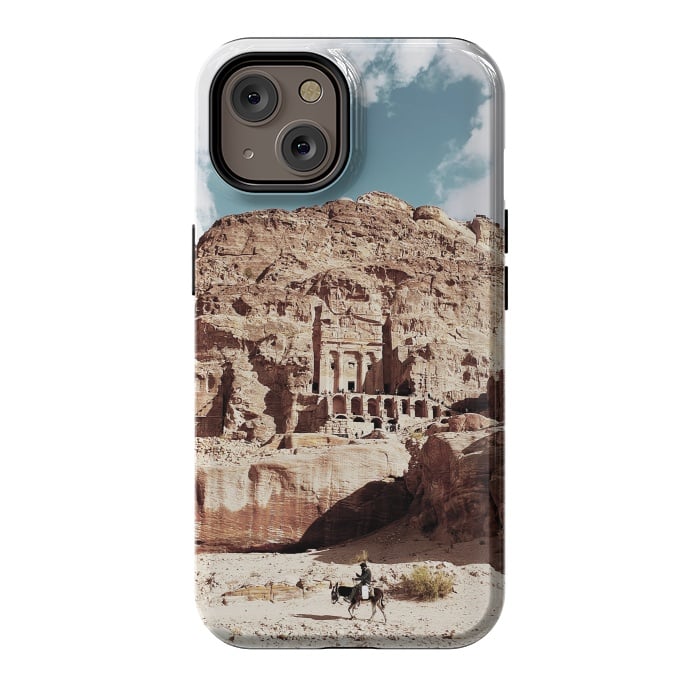 iPhone 14 StrongFit Petra temple Jordan sandstone landscape by Oana 