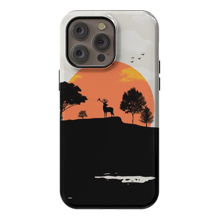 iPhone 14 Pro max StrongFit Deer in the Forest by Creativeaxle
