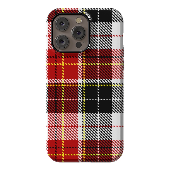 iPhone 14 Pro max StrongFit RED AND  BLACK CHECKS by MALLIKA