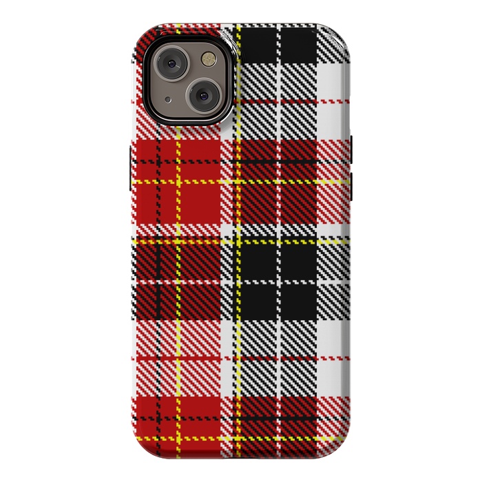 iPhone 14 Plus StrongFit RED AND  BLACK CHECKS by MALLIKA