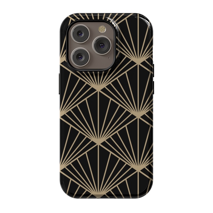 iPhone 14 Pro StrongFit COPPER LINES PATTERN 2  by MALLIKA