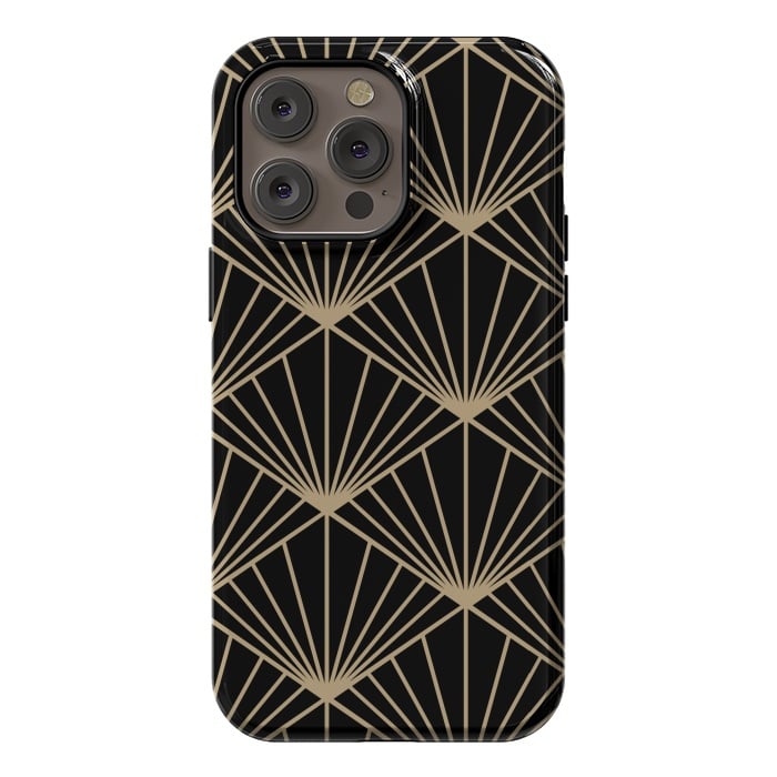 iPhone 14 Pro max StrongFit COPPER LINES PATTERN 2  by MALLIKA