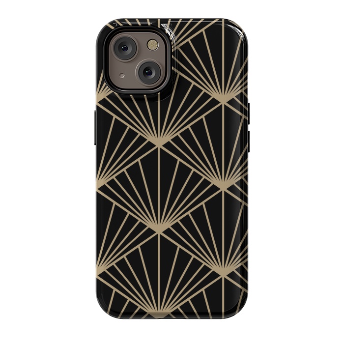 iPhone 14 StrongFit COPPER LINES PATTERN 2  by MALLIKA