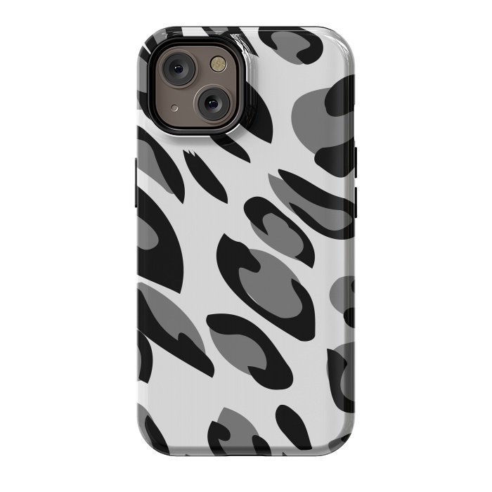 iPhone 14 StrongFit gray animal print by haroulita