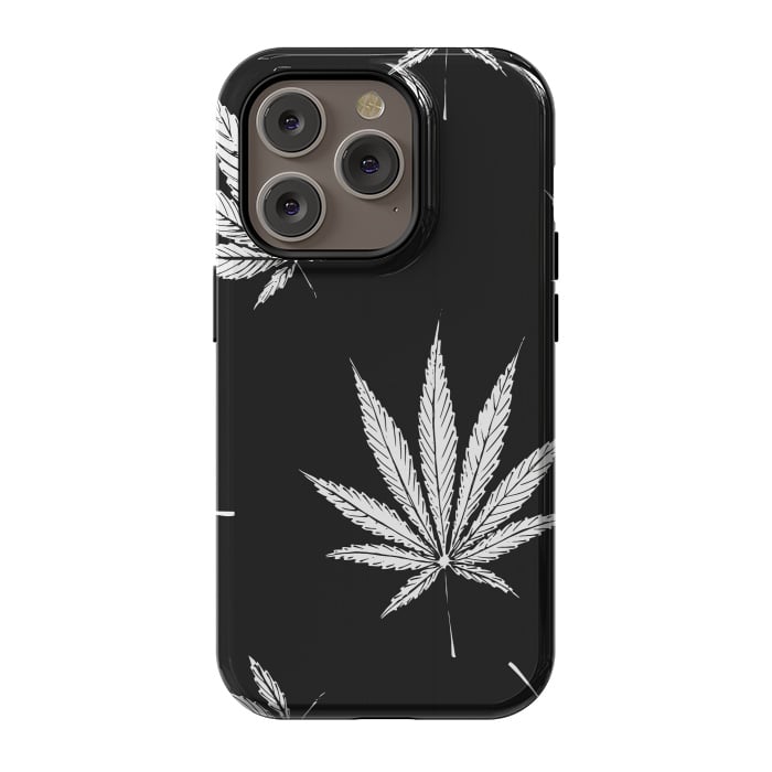 iPhone 14 Pro StrongFit marijuana leaf by haroulita