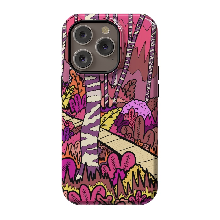 iPhone 14 Pro StrongFit The pink forest walk by Steve Wade (Swade)