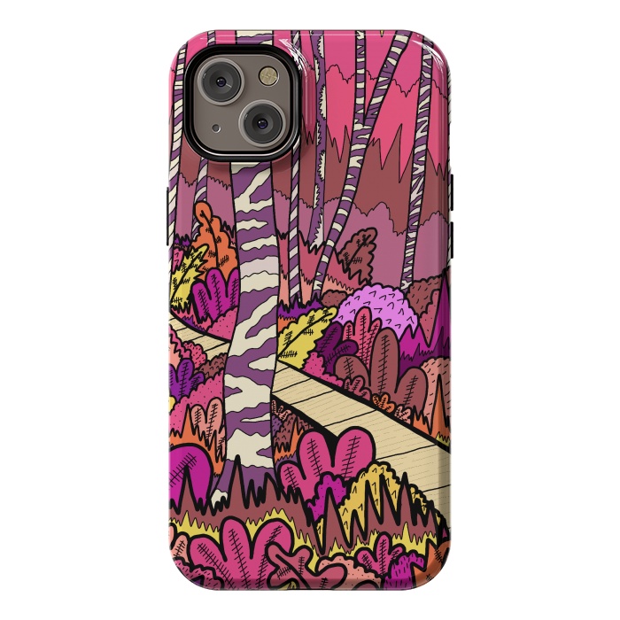 iPhone 14 Plus StrongFit The pink forest walk by Steve Wade (Swade)