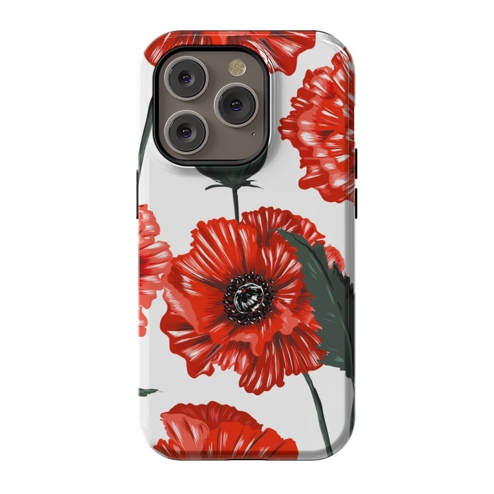 iPhone 14 Pro StrongFit red poppy by haroulita