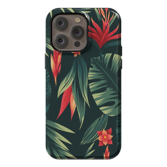 iPhone 14 Pro max StrongFit tropical blossom by haroulita