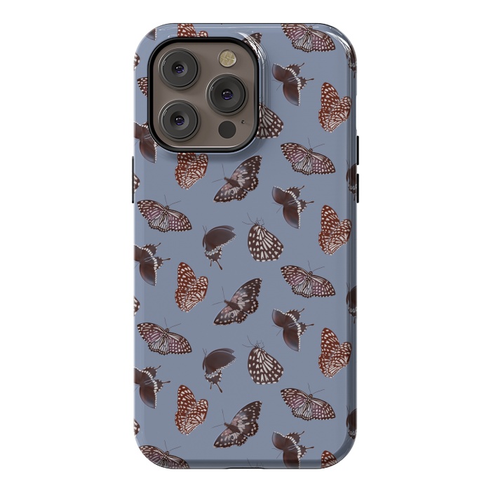 iPhone 14 Pro max StrongFit Dark Butterflies by Tishya Oedit