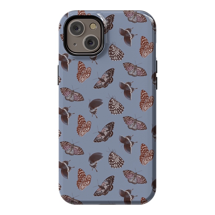 iPhone 14 Plus StrongFit Dark Butterflies by Tishya Oedit