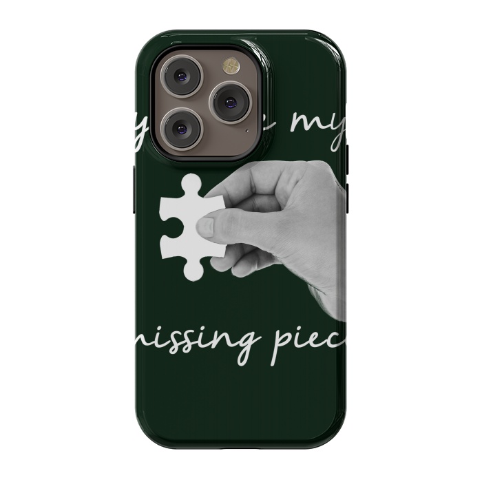 iPhone 14 Pro StrongFit You are my missing piece valentine's day design by Oana 