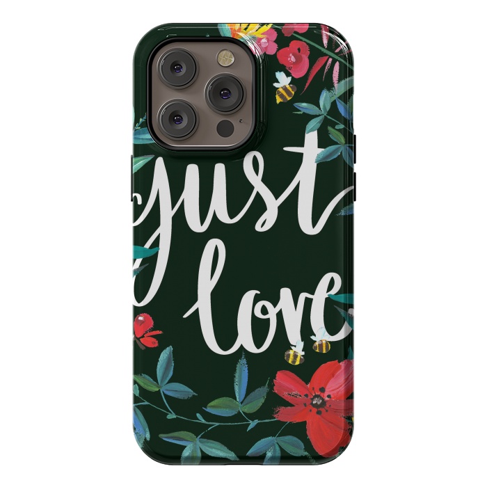 iPhone 14 Pro max StrongFit Just love flower painting quote by Oana 